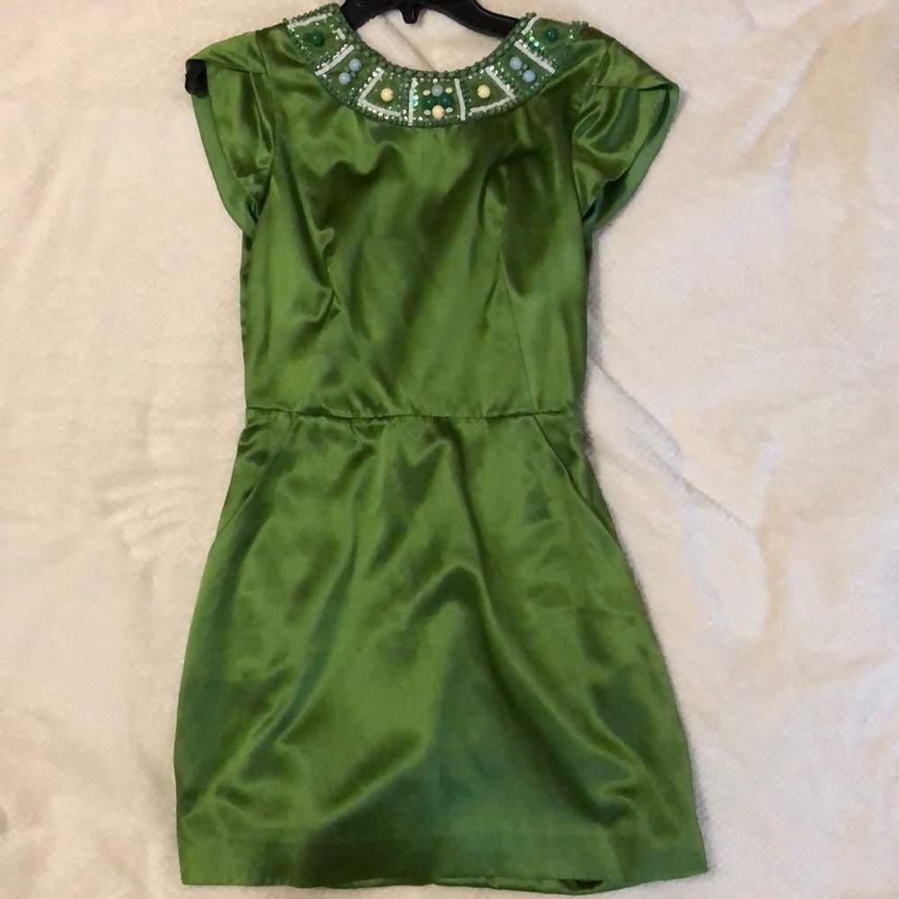 Jeweled green dress